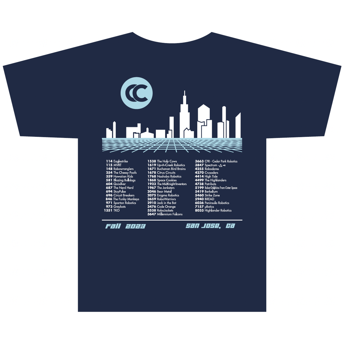 2023 CHEZY CHAMPS T-shirt - 254 Robotics – Go Bells! Store