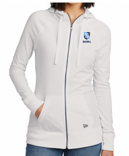 Load image into Gallery viewer, New Era® Women&#39;s Sueded Cotton Blend Full-Zip Hoodie - BASEBALL