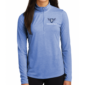 Sport-Tek ® Women's Tri-Blend 1/4-Zip Pullover - TRACK & FIELD