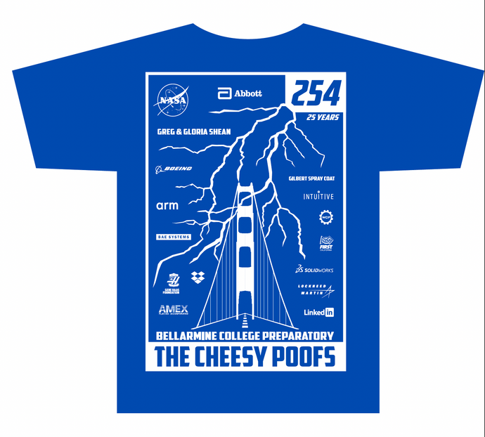 25 YEARS! CHEESY POOFS COTTON T-SHIRT - 254 Team Member