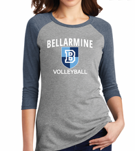 Load image into Gallery viewer, Women&#39;s Tri-Blend 3/4-Raglan Sleeve Shirt - VOLLEYBALL