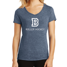 Load image into Gallery viewer, District ® Women’s Tri-Blend ® V-Neck Tee - ROLLER HOCKEY