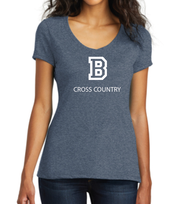 District ® Women’s Tri-Blend ® V-Neck Tee - CROSS COUNTRY