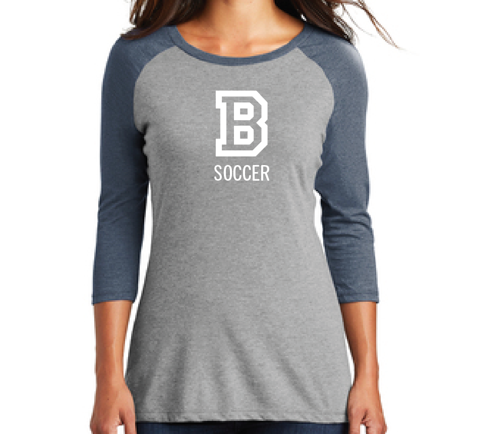 Women's Tri-Blend 3/4-Raglan Sleeve Shirt - SOCCER