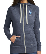 Load image into Gallery viewer, New Era® Women&#39;s Sueded Cotton Blend Full-Zip Hoodie - RUGBY