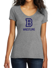 Load image into Gallery viewer, District ® Women’s Tri-Blend ® V-Neck Tee - WRESTLING