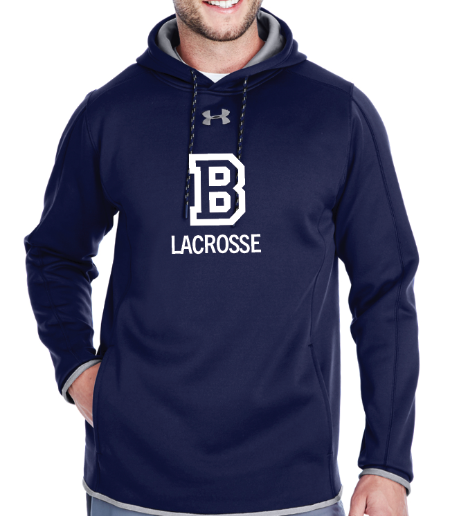 Under Armour® Men's Navy Double Threat  Fleece Hoodie - LACROSSE